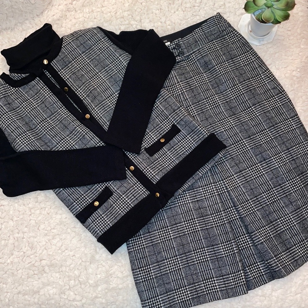 Three Piece Women’s Plaid Wool Set